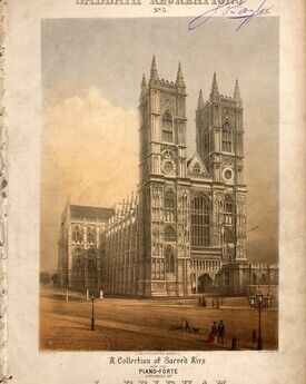 Sabbath Recreations - No. 5 - A Collection of Sacred Airs - For the Pianoforte depicting Westminster Abbey