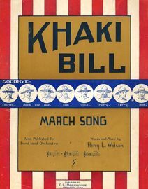 Khaki Bill - March Song - For Medium Voice and Piano