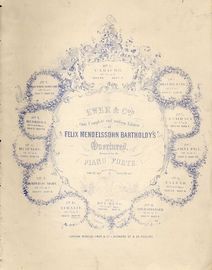 Athalie - Op. 74 - For Piano Duet - Ewer & Co.'s complete and uniform edition of Felix Mendelssohn Bartholdy's Overtures arranged for the Pianoforte s