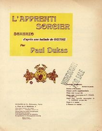 L'Apprenti Sorcier - Scherzo d'apres une ballade de Goethe - For Piano Solo - French Edition