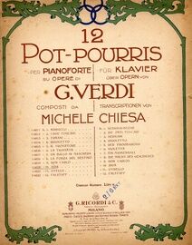 12 Pot Pourris per Pianoforte su Opere di G. Verdi - No. 10 - Aida