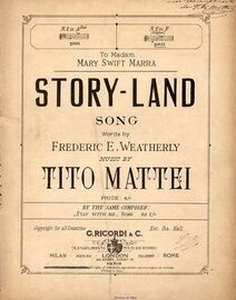 Story Land - Song in the key of F major - Dedicated to Mary Swift Marra - Signed by Tito Mattei
