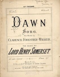Dawn - Song for Low Voice in the Key of F