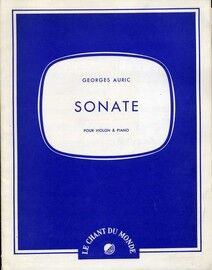 Auric - Sonate - For Violin & Piano
