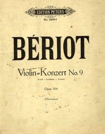 Bériot - Violin Concert No. 9 in A Minor - Op. 104 - Edition Peters No. 2989d
