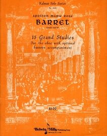Barret - 15 Grand Studies for the Oboe with Optional Bassoon Accompaniment