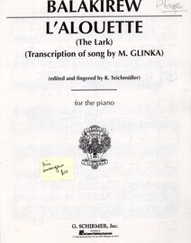 L'Alouette (The Lark) - Song - Transcribed for Piano Solo