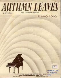 Autumn Leaves (Les Feuilles Mortes) - Piano Solo
