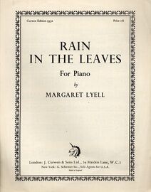 Rain In the Leaves - Piano Solo - Curwen Edition No. 9332