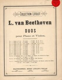 Beethoven - Sonata in E Flat Major (Op. 12, No. 3) - For Violin and Piano