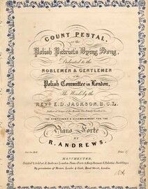 Count Pestal or The Polish Patriots Dying Song, for piano