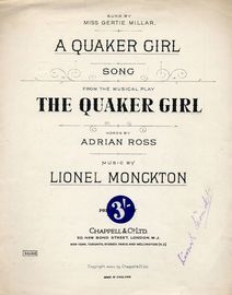 Quaker Girl - Song from the Musical Play "The Quaker Girl"