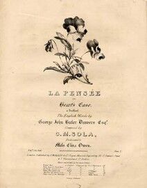 La Pensee or Hearts Ease, a ballad dedicated to Misss Eliza Owen,
