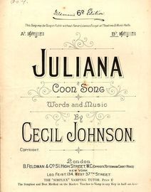 Juliana, coon song in B flat