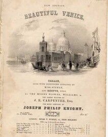 Beautiful Venice - Ballad - The Poetry Respectfully written and respectfully dedicated to Revd. W. Cunningham - 15th edition