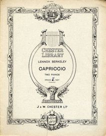Capriccio For Two Pianos - Chester Library