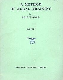 A Method of Aural Training - Part 3 - Book