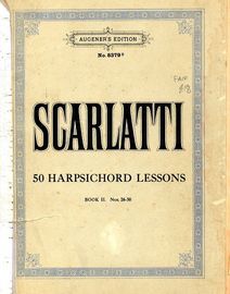 50 Harpsichord Lessons - Book II, No's 26-50 - Augeners Edition No. 8379b