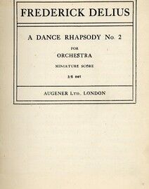 A Dance Rhapsody - No. 2 for Orchestra - Miniature Orchestra Score