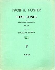 Hardy & Foster - Three Songs with Pianoforte Accompaniment - Op. 36