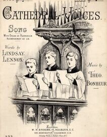 Cathedral Voices - Song in the Key of B flat Major for High Voice - With Organ or Harmonium Accompaniment ad. lib.