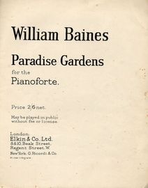 Paradise Gardens - For Pianoforte
