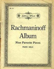 9 Favourite Pieces - Piano Solo - Rachmaninoff Album - B.F.W 1066-5 - NO. 815