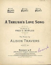 A Thrush's Love Song - Song - In the key of F major for low voice