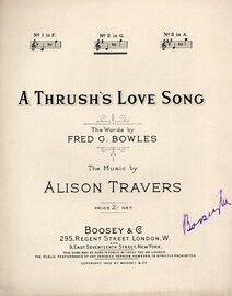 A Thrush's Love Song - Song - In the key of G major for medium voice