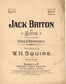 Jack Briton - Song - In the key of D major for high voice