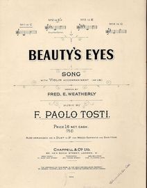Beauty's Eyes - Song in the key of C major for low voice