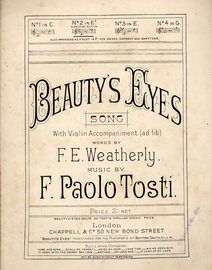 Beauty's Eyes - Song in the key of E flat major with violin acc.