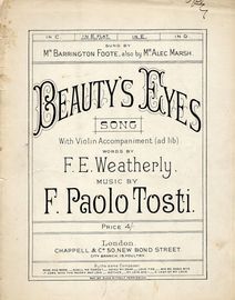 Beauty's Eyes - Song in the key of E major with violin acc.