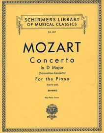 Concerto in D Major (Coronation Concerto) - K. 537 - Two Piano Score - Schirmers Library of Musical Classics Vol. 665