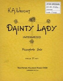 Dainty Lady. Intermezzo, Piano Solo