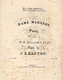 Dame Margery, song, No. 1 in C for A bass voice