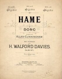 Hame - Song - Key of B flat major for Low Voice - Op. 18, No. 1