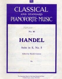 Handel - Suite in E, No. 5