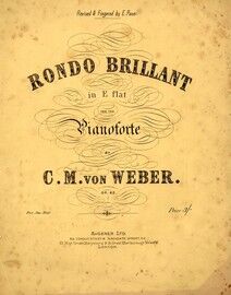 Il Moto Continuo. Rondo Brilliant for piano solo. Revised and fingered by E Paur