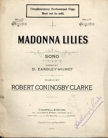 Madonna Lilies - Song in the key of D Major for Low Voice - Professional Copy