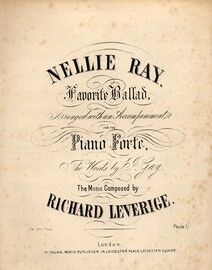 Nellie Ray. For piano solo