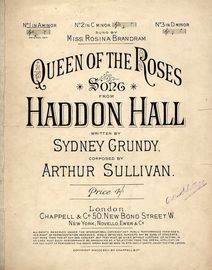 Queen of the Roses - Song in Key of A minor for Low Voice - From Haddon Hall