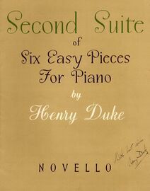 Second Suite of Six Easy Pieces for Piano