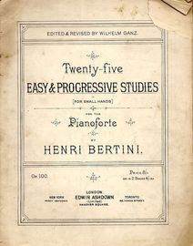 25 Easy and Progressive Studies for small hands - Op. 100
