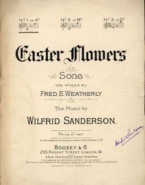 Easter Flowers - Song in the key of A flat major for Low voice