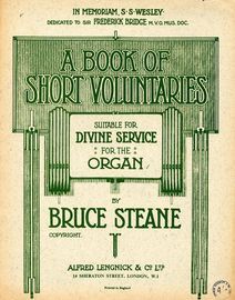 A Book Of Short Voluntaries - Suitable for Divine Service - For the Organ