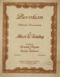 Devotion, Melodie Passionnee arranged for Grand organ