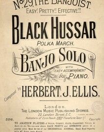 Black Hussar Polka March - Banjo Solo with Accompaniment for Piano - No. 29 from The Banjoist Series