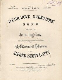 O Fair Dove O Fond Dove - Song in the key of A flat for Soprano or Tenor