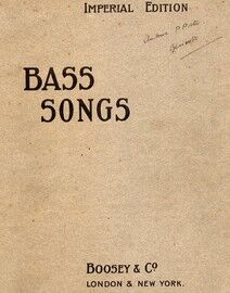 Bass Songs - Imperial Edition of Song Books - Vocal Score with Piano Accompaniment